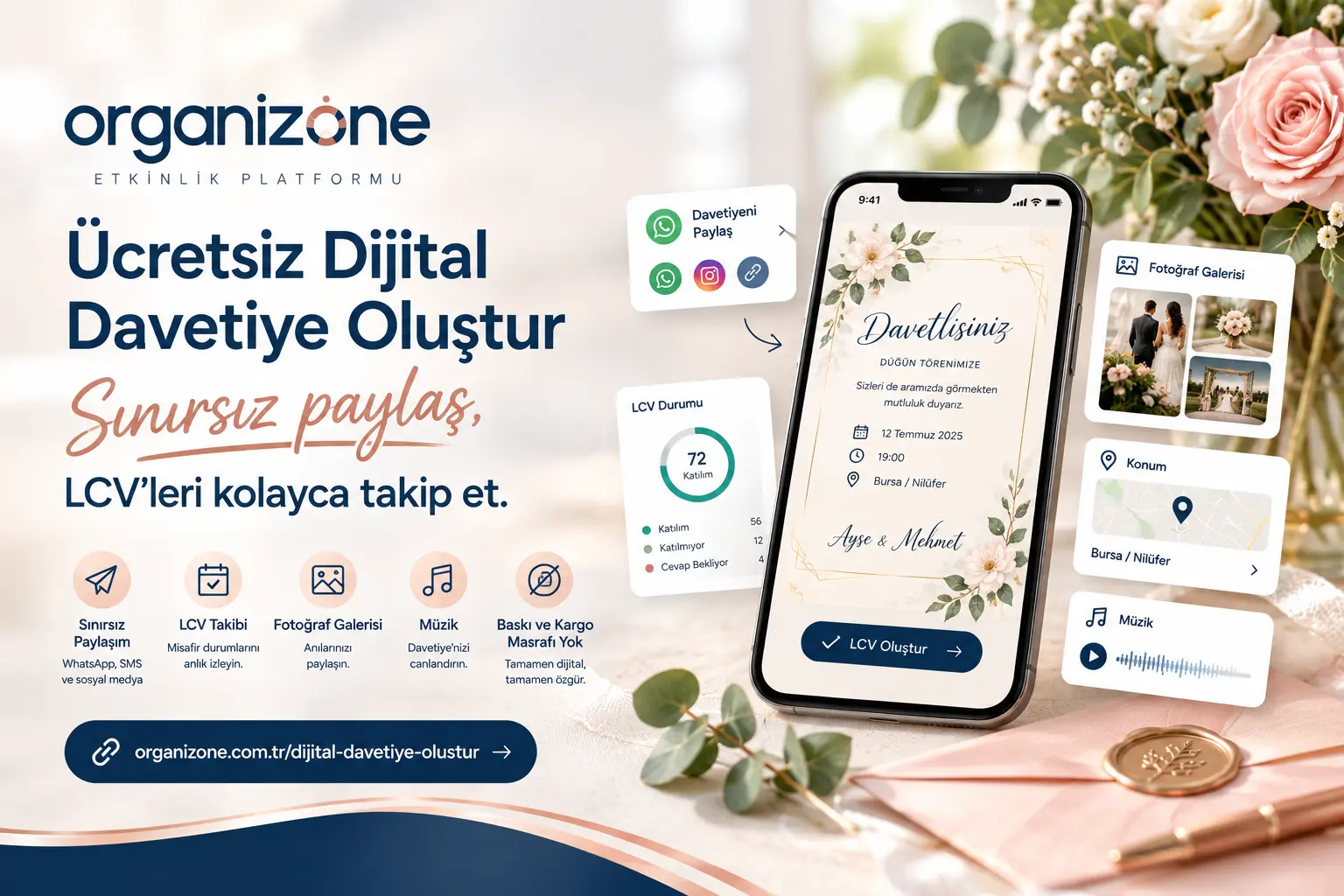 Dijital Davetiye Nedir? 2026'da Düğün, Nişan ve Kına Davetiyesi Nasıl Hazırlanır?