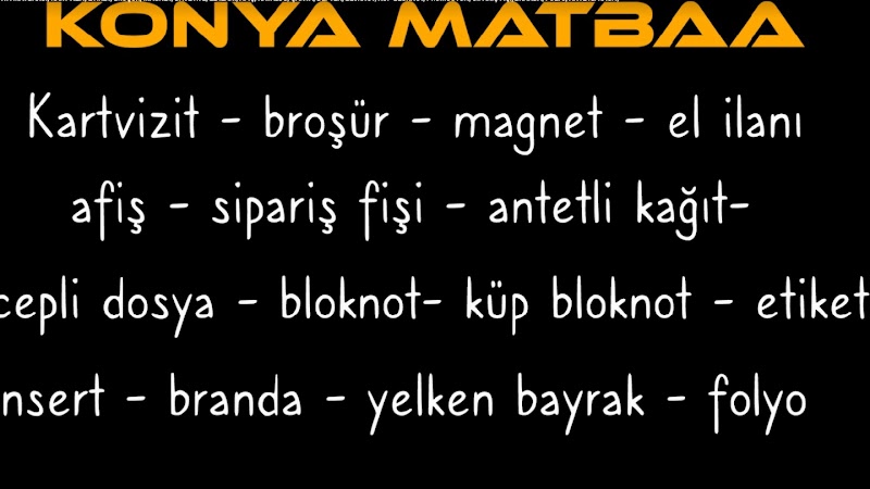 KONYA KARTVİZİT MATBAA DAVETİYE